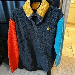 Dutch Bros Colorblock 3/4 snap Fleece Jacket